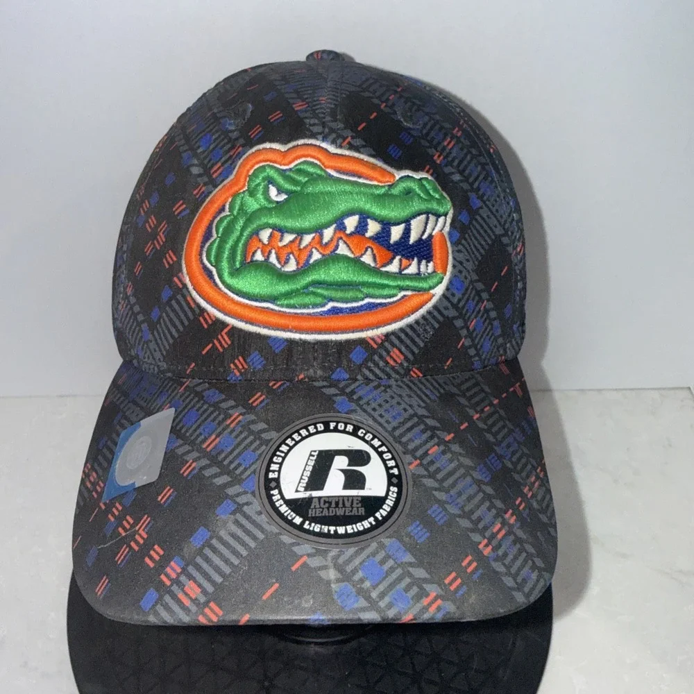 Florida Gators Hat Strap Back Blue gry blk  Plaid NCAA Football Mens College nwt